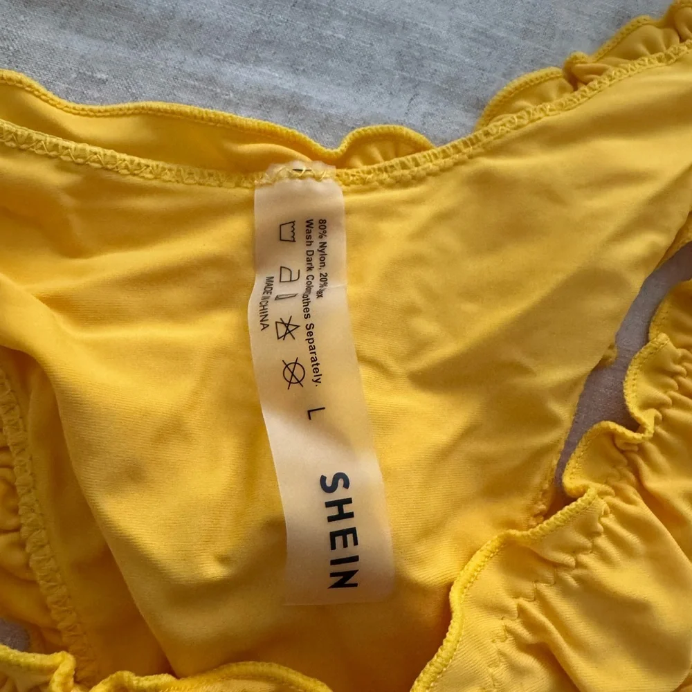 Yellow Ruffled Bikini Set - Picture 2 of 2